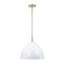 Designers Fountain Biba 60 Watt 1 Light Brushed Gold with Ice Mist Shade Pendant D300M-15P-BG - alternate 1